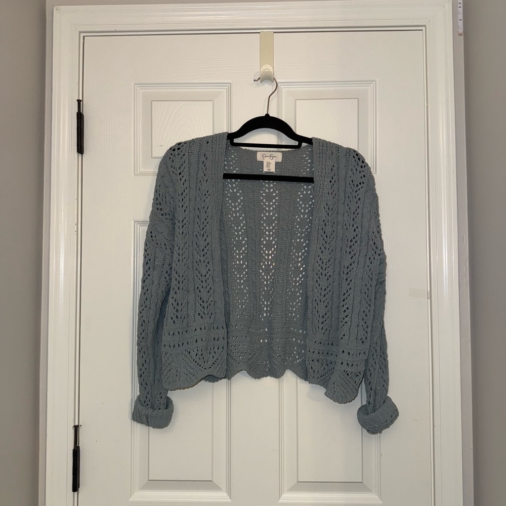 Jessica Simpson Cardigan Sweater with Cable Knit Design
